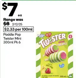Woolworths Twister mini offer