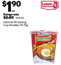 Woolworths Indomie mi goreng cup noodles offer