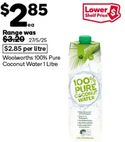 Woolworths Woolworths pure coconut water offer