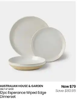 Myer Australian house & garden esperance wiped edge dinnerset offer