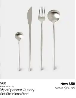 Myer Vue spencer cutlery set stainless steel offer