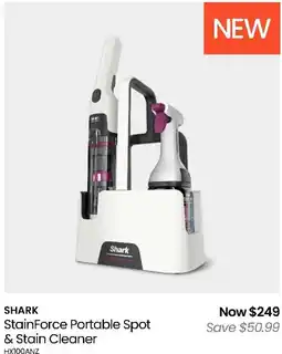 Myer Shark stainforce portable spot & stain cleaner offer