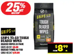Autopro Grips to-go tough beaded wipes beaded wipes offer