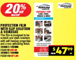 Autopro Protection film with sup solution & squeegee offer
