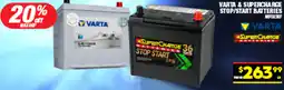 Autopro Varta & supercharge stop/start batteries offer