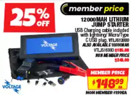 Autobarn 12000mah lithium jump starter offer