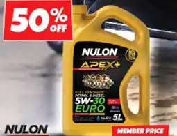 Autobarn Nulon apex+ 5w-30 euro offer