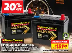 Autobarn Supercharge goldplus batteries offer