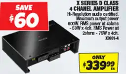 Autobarn X series d class 4 chanel amplifier offer