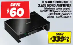 Autobarn X series compact d class mono amplifier offer