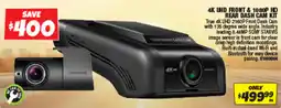 Autobarn 4k uhd front & 1080p hd rear dash cam kit offer