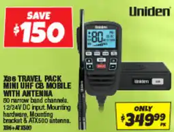 Autobarn X86 travel pack mini uhf cb mobile with antenna offer