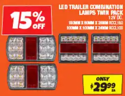 Autobarn Led trailer combination lamps twin pack offer