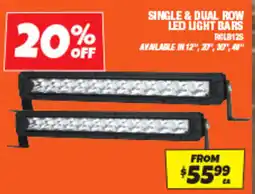 Autobarn Single & dual row led light bars offer