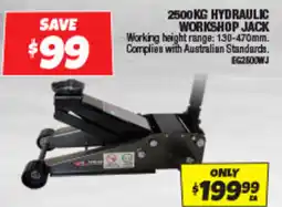 Autobarn hydraulic workshop jack offer