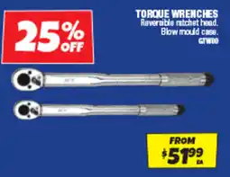 Autobarn Torque wrenches reversible ratchet head. offer