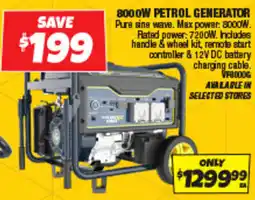 Autobarn 8000w petrol generator offer