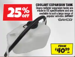 Autobarn coolant expansion tank offer