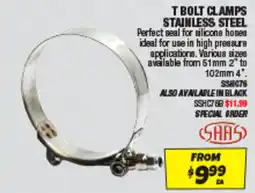 Autobarn t bolt clamps stainless steel offer