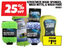 Autobarn Streetwize wash sponges, wash mitts, & wash pads offer