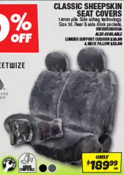 Autobarn Classic sheepskin seat covers offer