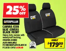 Autobarn Canvas icon seat covers black front offer