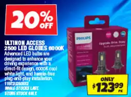 Autobarn Ultinon access 2500 led globes 6000k offer