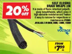 Autobarn Self closing braid wraps 2m offer