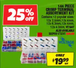 Autobarn 144 piece crimp terminal assortment kit offer