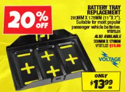 Autobarn Battery tray replacement offer