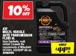 Autobarn Atf multi-vehicle auto transmission fluid offer