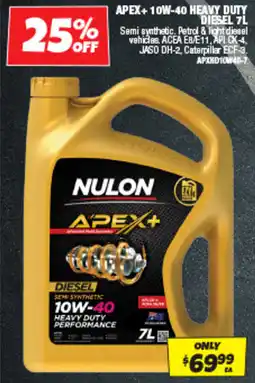 Autobarn Apex+ 10w-40 heavy duty diesel offer