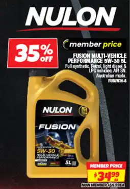 Autobarn Fusion multi-vehicle performance 5w-30 offer