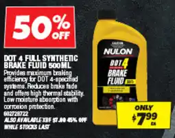 Autobarn Dot 4 full synthetic brake fluid offer