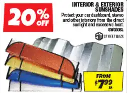 Autobarn Interior & exterior sunshades offer