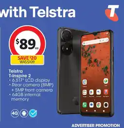 Coles Telstra t-inspire 2 offer