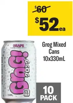 Coles Grog Mixed Cans offer
