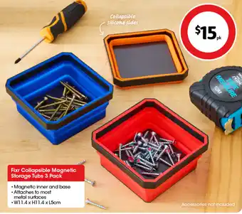 Fixr Collapsible Magnetic Storage Tubs