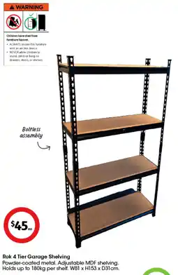 Coles Rok 4 Tier Garage Shelving offer