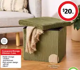 Coles Cosyspace Storage Ottoman Cube offer