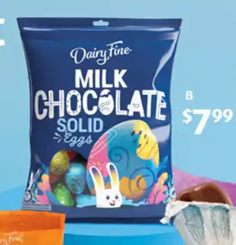 Dairy Fine Solid Milk Chocolate Eggs
