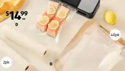 ALDI Vacuum Food Sealer Bags or Rolls offer
