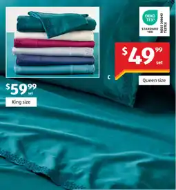 ALDI 400 Thread Count Australian Cotton Sheet Set - Queen Size offer