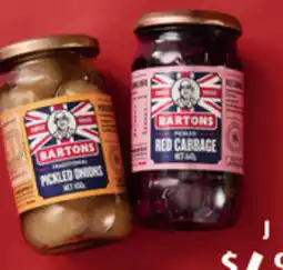 ALDI Bartons Pickled Onions or Red Cabbage offer
