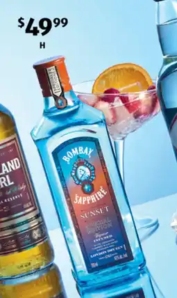 ALDI Bombay Sapphire Sunset Gin offer