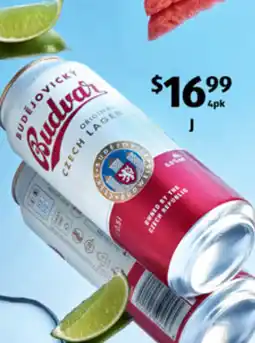 ALDI Budějovický Budvar Lager offer