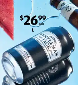 ALDI Gentleman Jack Whiskey & Cola offer