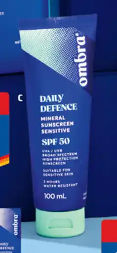 ALDI Ombra daily defence mineral sunscreen sensitive offer