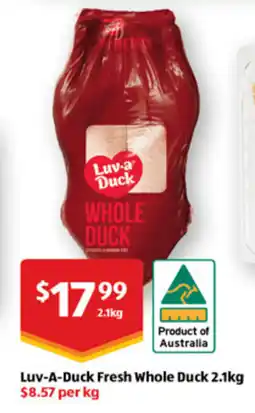 ALDI Luv-A-Duck Fresh Whole Duck offer