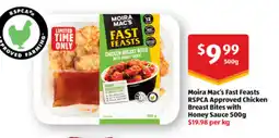 ALDI Mac's fast feasts rspca approved chicken breast bites with honey sauce offer